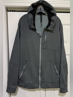 Lululemon City Sweat Mens XL Gray Polyester Hoodie Zip Up Jacket